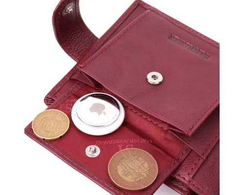 Гаманець ST Leather З натуральної шкіри Бордовий (22554)
