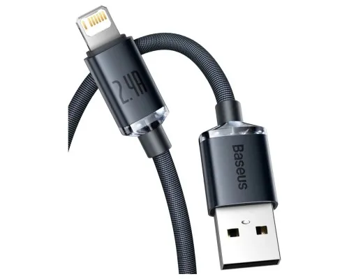 Дата кабель USB 2.0 AM to Lightning 2.0m 2.4A black Baseus (CAJY000101)