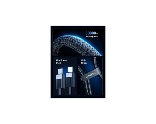 Дата кабель USB-C to USB-C 1.0m 240W 480Mbps black Ugreen (45067)