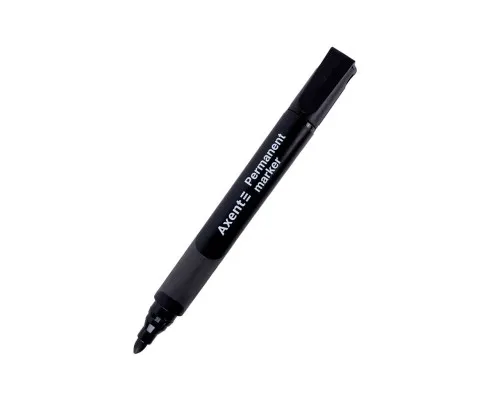 Маркер Axent Permanent Comfort Grip 2542-A, 2 мм круглий чорний (2542-01-A)