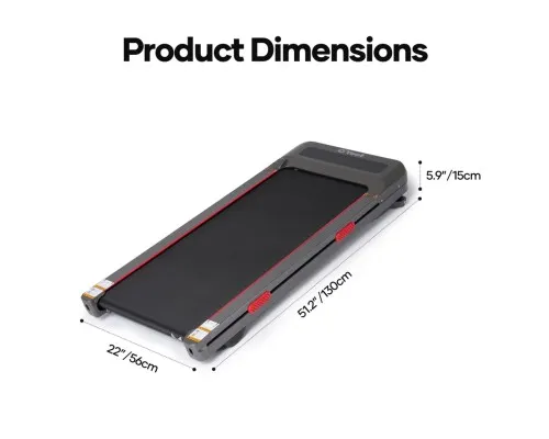 Бігова доріжка Oyeet Walking Pad Treadmill TM-YT103 з авторегулюванням нахилу (TM-YT103)