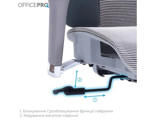 Офісне крісло OfficePro Крісло офісне OfficePro Unity OC710G Grey (OC710G)