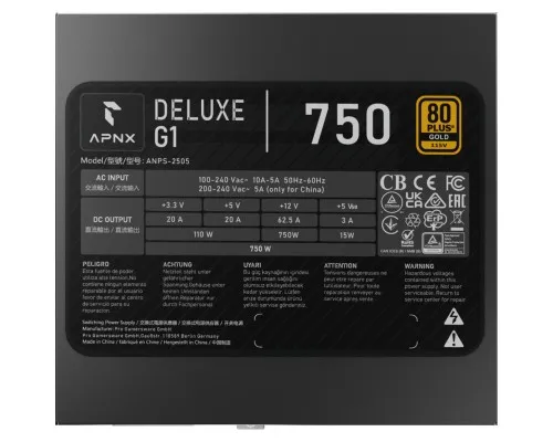 Блок живлення APNX 750W Deluxe G1 (APPG-D175FEC.X1)
