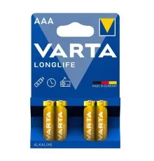 Батарейка Varta AAA Longlife LR03 * 4 (04103101414)
