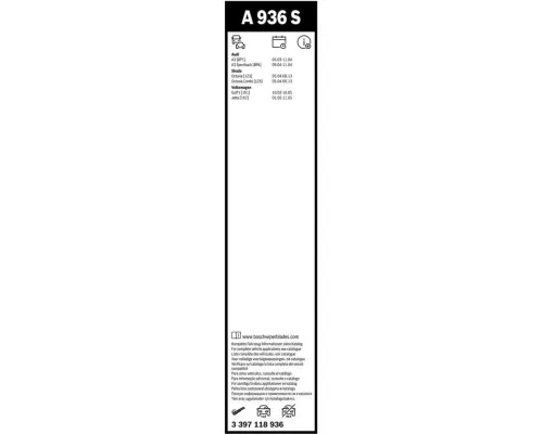 Щітка склоочисника Bosch 3 397 118 936