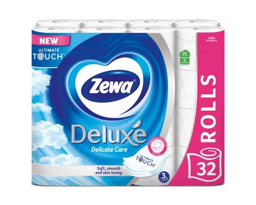 Туалетний папір Zewa Deluxe білий 3 шари 32 рулони (7322541343181)
