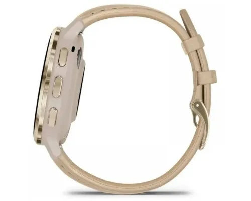 Смарт-годинник Garmin Venu 3S, Fr. Gray + Soft Gold, Leather, GPS (010-02785-55)