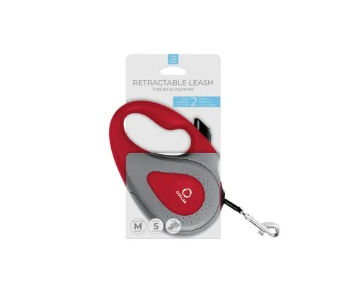 Повідець для собак Collar стрічка M до 25 кг 5 м червоний (81253)