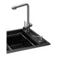 Мийка кухонна GRANADO Optimal Estella black (+ змішувач Badalona LUX inox + дозатор Redondo inox + коши (ksg0201)