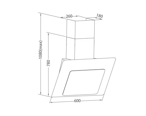Витяжка кухонна Pyramida NRX 60 (800) SR GBL