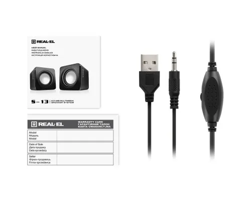 Акустична система REAL-EL S-13 USB Black (EL121100021)