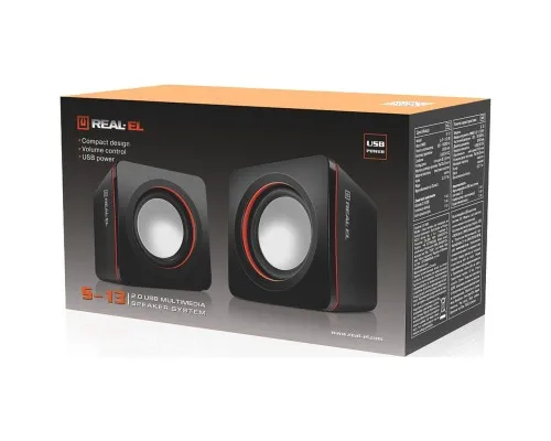 Акустична система REAL-EL S-13 USB Black (EL121100021)
