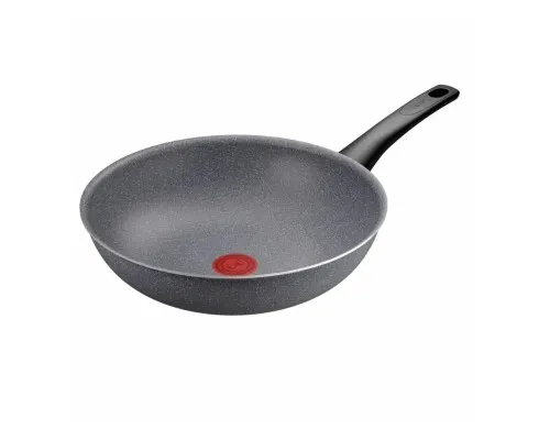 Сковорода Tefal ВОК Hard Stone 28 см, алюміній, бакеліт, сірий (D4561932)
