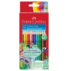 Олівці кольорові Faber-Castell Grip акварельні , тригранні,12 кольорів (112412) (14755)