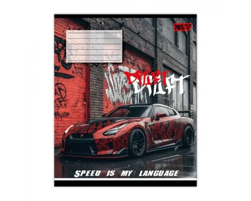 Зошит Yes Drift А5 24 аркуша клітинка (768884)