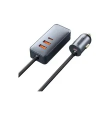 Зарядний пристрій Baseus 2xUSB-C + 2xUSB 120W + extension cord gray (CCBT-A0G)