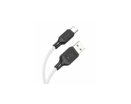 Дата кабель USB 2.0 AM to USB-C 1.0m silicone X90 Cool white HOCO (6931474788450)