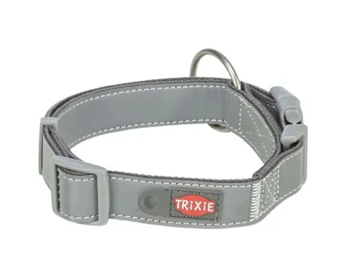 Нашийник для тварин Trixie Premium Reflect світло відбиваючий графіт M-L 36-55 см/25 мм (4011905673516)
