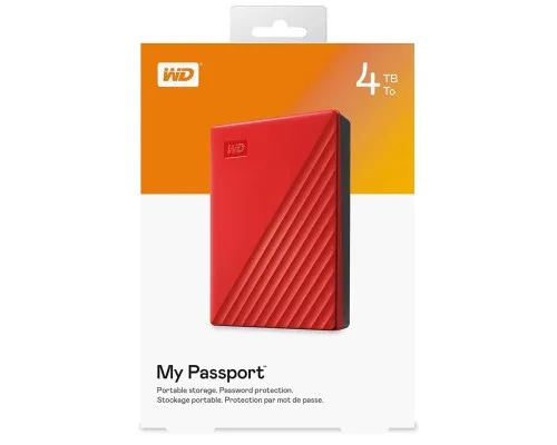 Зовнішній жорсткий диск 2.5" 4TB My Passport Portable WD (WDBPKJ0040BRD-WESN)