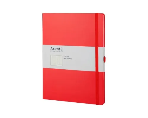 Блокнот Axent Partner Grand, 210х295, 100 арк, кліт, червоний (8203-06-A)