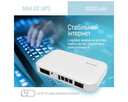 Пристрій безперебійного живлення ColorWay CW-PB100LI3WT 10000mAh 21W (CW-PB100LI3WT)