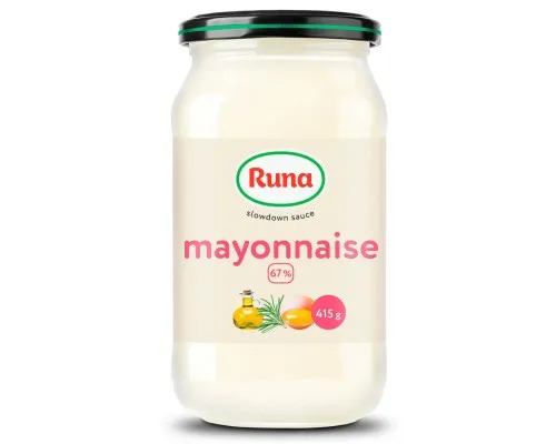 Соус Руна Майонез 67% жиру 415 г (4820015948441)