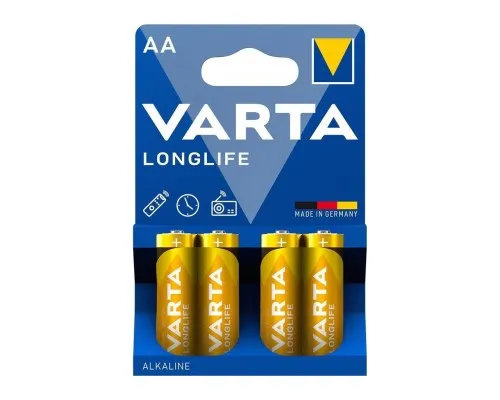 Батарейка Varta AA Longlife LR6 * 4 (04106101414)