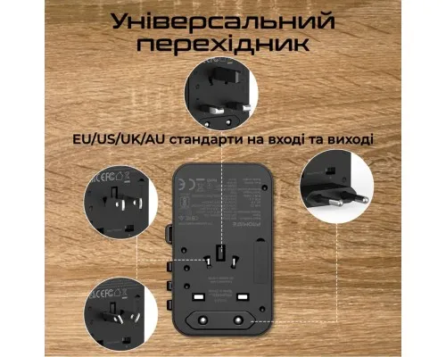 Зарядний пристрій Promate tripmate-gan70r