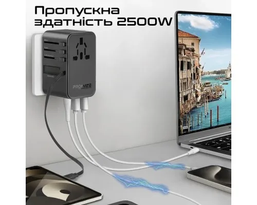 Зарядний пристрій Promate tripmate-gan70r