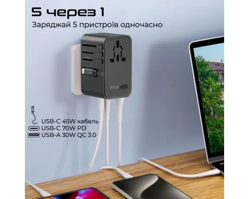 Зарядний пристрій Promate tripmate-gan70r