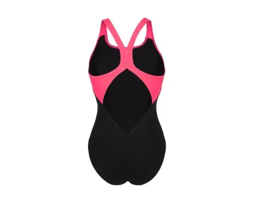 Купальник Arena Dreamhline Swimsuit V Back 008328-500 чорний, фіолетовий, бірюзовій 44 (3468337427988)