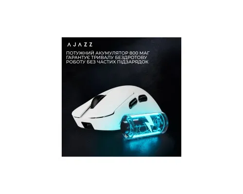 Мишка Ajazz AJ179 V2 MAX Wireless/Bluetooth/USB White (AJ179-V2-MAX-W)