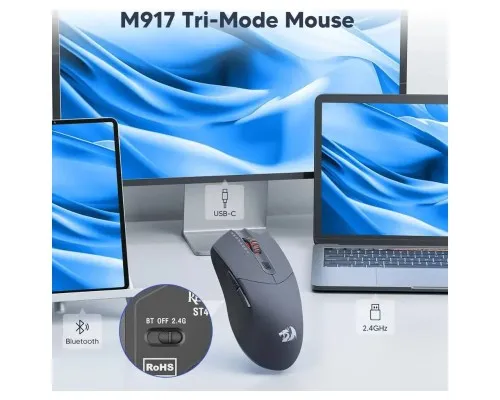 Мишка Redragon M917GB ST4R Pro Wireless/Bluetooth Black (72209)