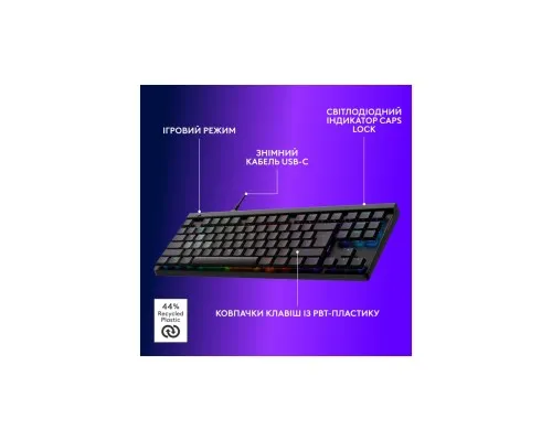 Клавіатура Logitech G515 Rapid TKL Wired USB UA Black (920-013861)