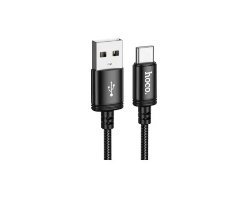 Дата кабель USB 2.0 AM to USB-C 3.0m X91 Radiance black HOCO (6931474788726)