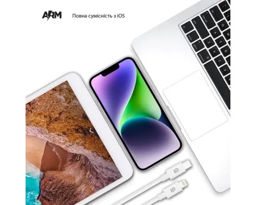 Дата кабель USB-C to Lightning 1.2m AMQGJ2L white Armorstandart (ARM64296)