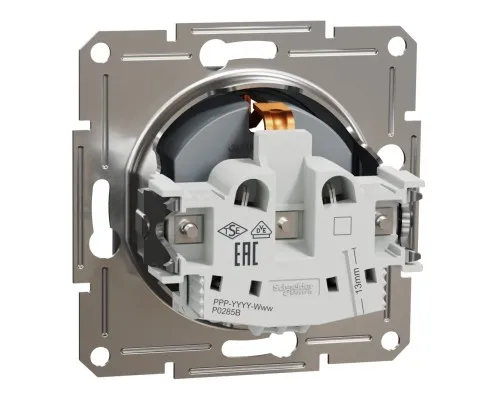 Розетка Schneider Electric ASFORA сталь (EPH2900162)