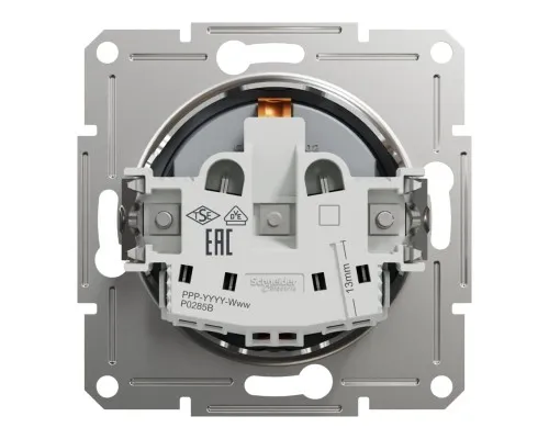 Розетка Schneider Electric ASFORA сталь (EPH2900162)