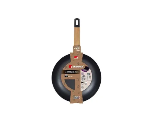 Сковорода Bergner Wok Earth Black 28 см (BG-34627-BK)