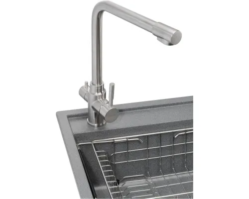 Мийка кухонна GRANADO Optimal Estella grafito (+ змішувач Badalona LUX inox + дозатор Redondo inox + кошик+дошка) (ksg0209)