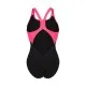 Купальник Arena Dreamhline Swimsuit V Back 008328-500 чорний, фіолетовий, бірюзовій 36 (3468337427940)
