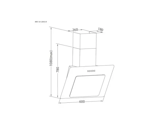 Витяжка кухонна Pyramida NRX 60 (800) B XGBL