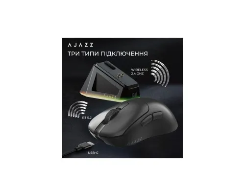 Мишка Ajazz AJ179PRO Wireless/Bluetooth/USB Charging Dock Black (AJ179-PRO-B)