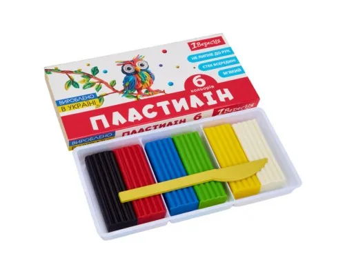 Пластилін 1 вересня Classic 6 кольорів 120 г (540653)