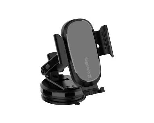 Універсальний автотримач ColorWay Dashboard Car Wireless Charger 15W Black (CW-CHAW037Q-BK)