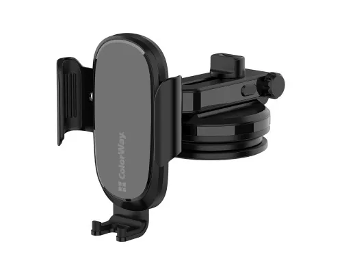 Універсальний автотримач ColorWay Dashboard Car Wireless Charger 15W Black (CW-CHAW037Q-BK)
