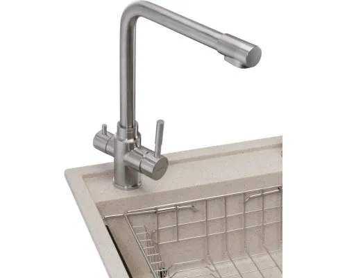 Мийка кухонна GRANADO Optimal Estella terra (+ змішувач Badalona LUX inox + дозатор Redondo inox + кошик+дошка) (ksg0203)