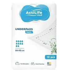 Пелюшки для малюків ActiLife Med Basic 60 х 90, 10 шт (4820174981426)