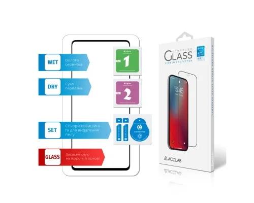 Скло захисне ACCLAB Full Glue Samsung A72 Black (1283126510557)