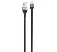 Дата кабель USB 2.0 AM to Lightning 1.0m 2.4A double-side grey XO (NB188-L-1-GR)